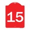 Signmission Designer Series Sign-Sign W/ Number 15, Red & White Aluminum Sign, 18" x 24", RW-1824-22907 A-DES-RW-1824-22907 - alternate 1
